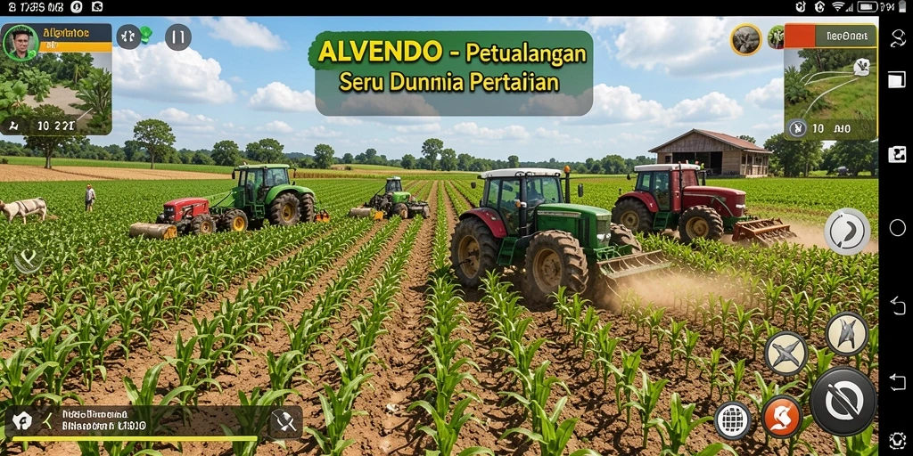 Tampilan seru gameplay ALVENDO yang memukau dalam bertani.