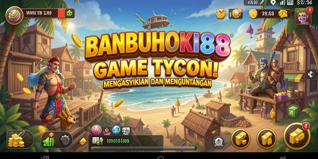 Tampilan gameplay mengelola bisnis di BANBUHOKI88 yang seru.