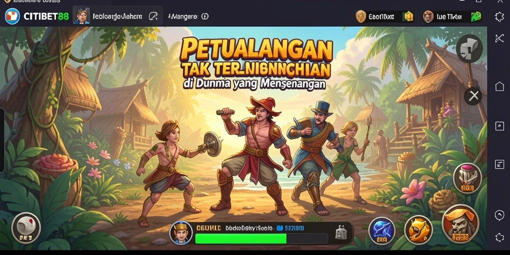 Tampilan gameplay CITIBET88 yang penuh petualangan dan tantangan.