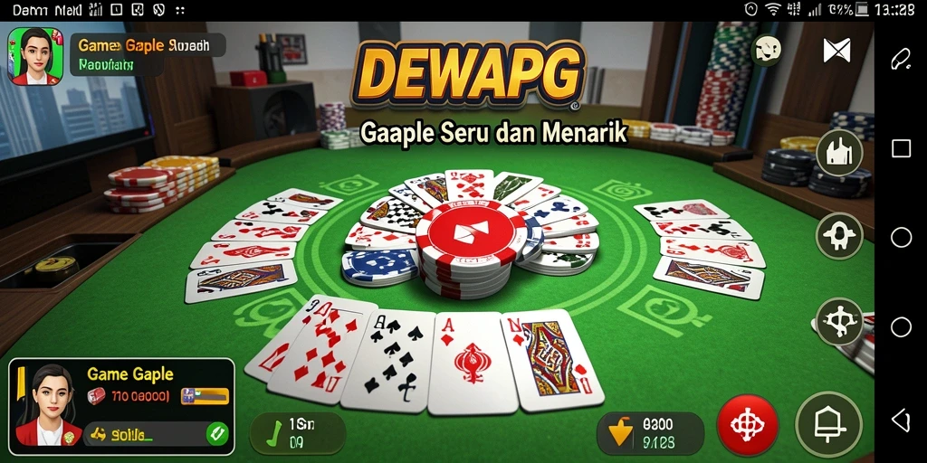 Tampilan menarik dari gameplay DEWAPG dalam permainan Gaple.