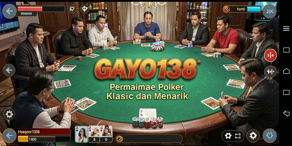 Screenshot GAYO138 menampilkan gameplay Poker yang mendebarkan.