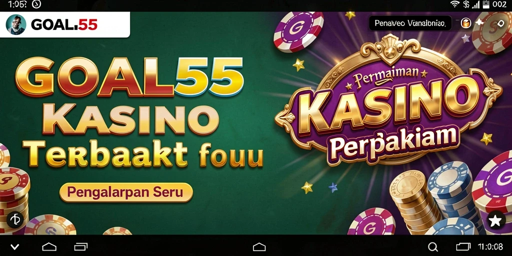 Tampilan gameplay seru di aplikasi Kasino GOAL55.
