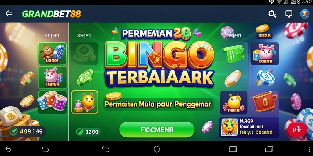 Tampilan menarik dari gameplay Bingo di GRANDBET88.
