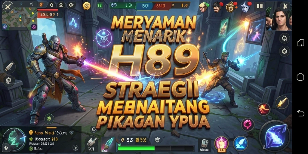 Tangkapan layar H89 menampilkan aksi pertarungan strategi yang mendebarkan.