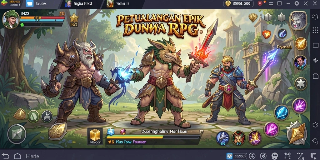 Tampilan menakjubkan dalam gameplay RPG IN22 yang seru.