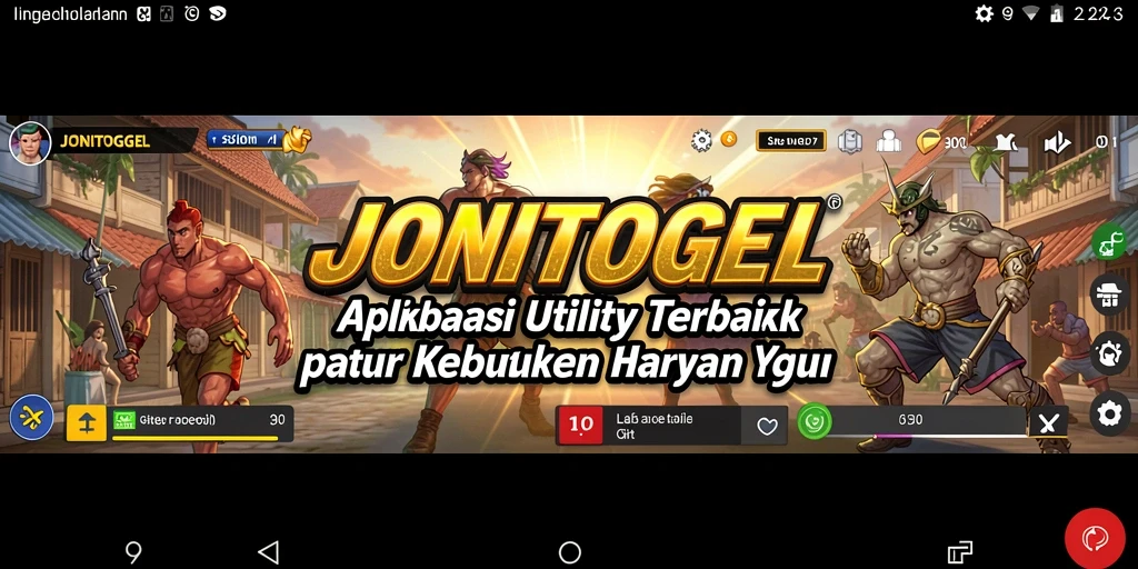 Tampilan antarmuka utama aplikasi JONITOGEL yang user-friendly.