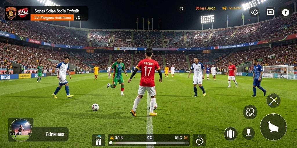 Gambaran menarik dari gameplay K234 dalam pertandingan sepak bola.