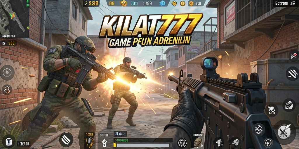 Screenshot gameplay KILAT777 menampilkan aksi tembak-menembak yang mendebarkan.