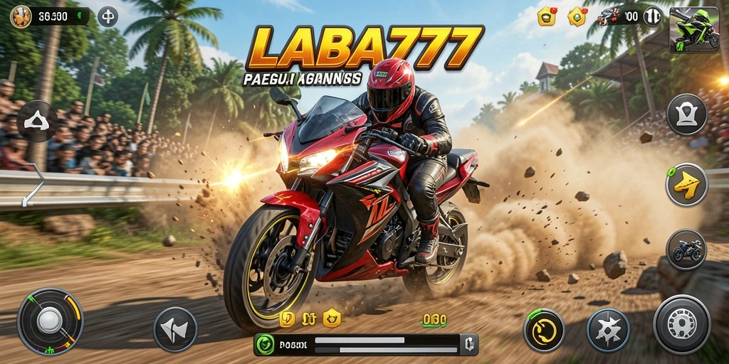 Tampilan aksi seru dalam balapan motor di LABA777.