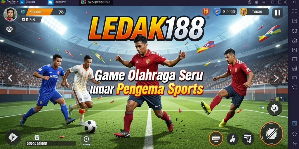 Screenshot LEDAK188 menunjukkan aksi seru dalam gameplay olahraga.