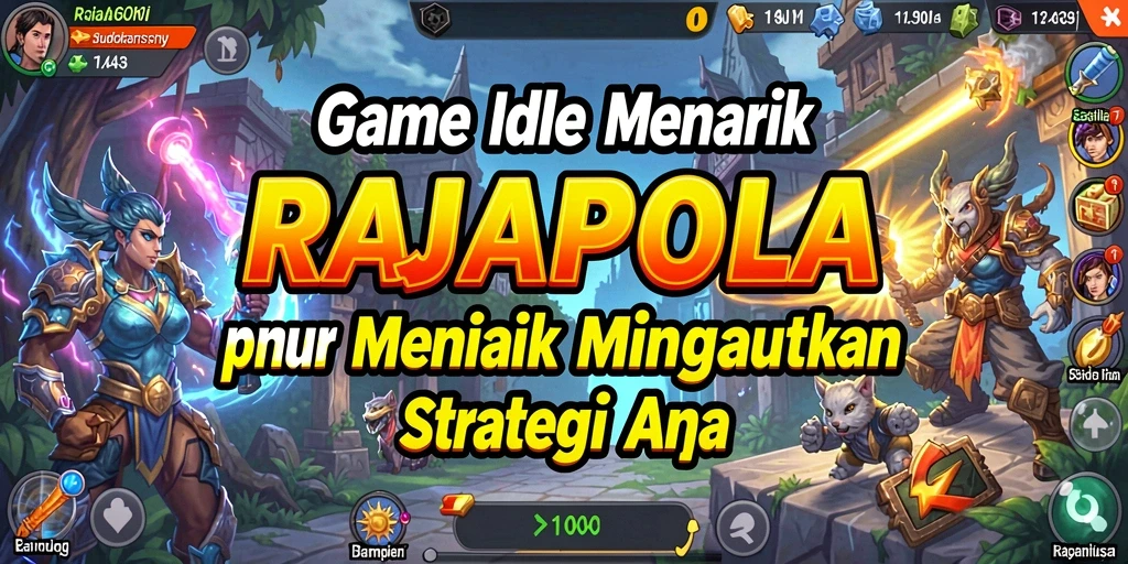 Screenshot gameplay RAJAPOLA menunjukkan aktivitas Idle yang seru.