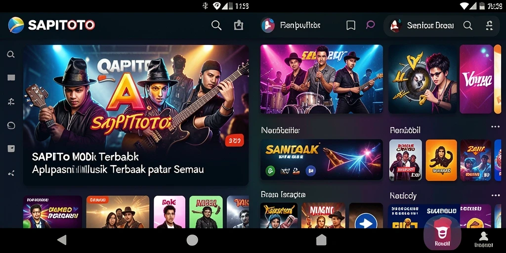 Tampilan gameplay musik yang menarik di SAPITOTO.