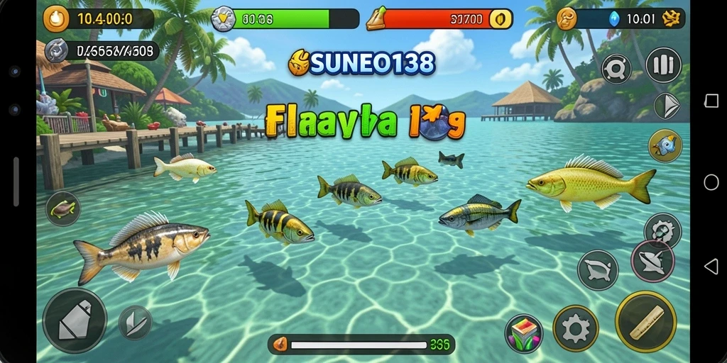 Gambaran gameplay SUNEO138 dengan aksi tembak ikan yang seru.