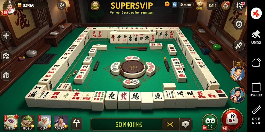 Screenshot gameplay SUPERSVIP menampilkan keseruan bermain Mahjong.