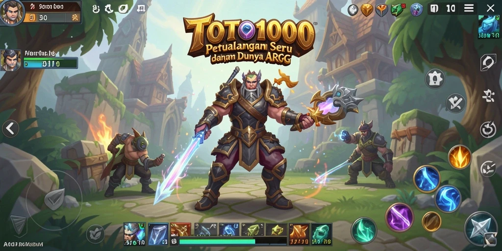 Screenshot gameplay TOTO1000 menampilkan aksi seru dalam pertarungan ARPG.