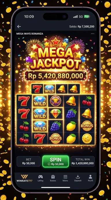 Tampilan antarmuka pengguna winrate777 yang menarik dan intuitif.